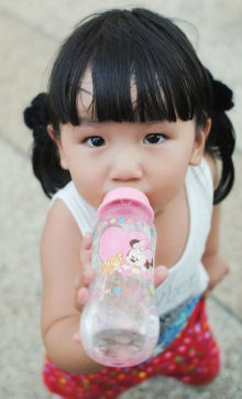 girl with bottle